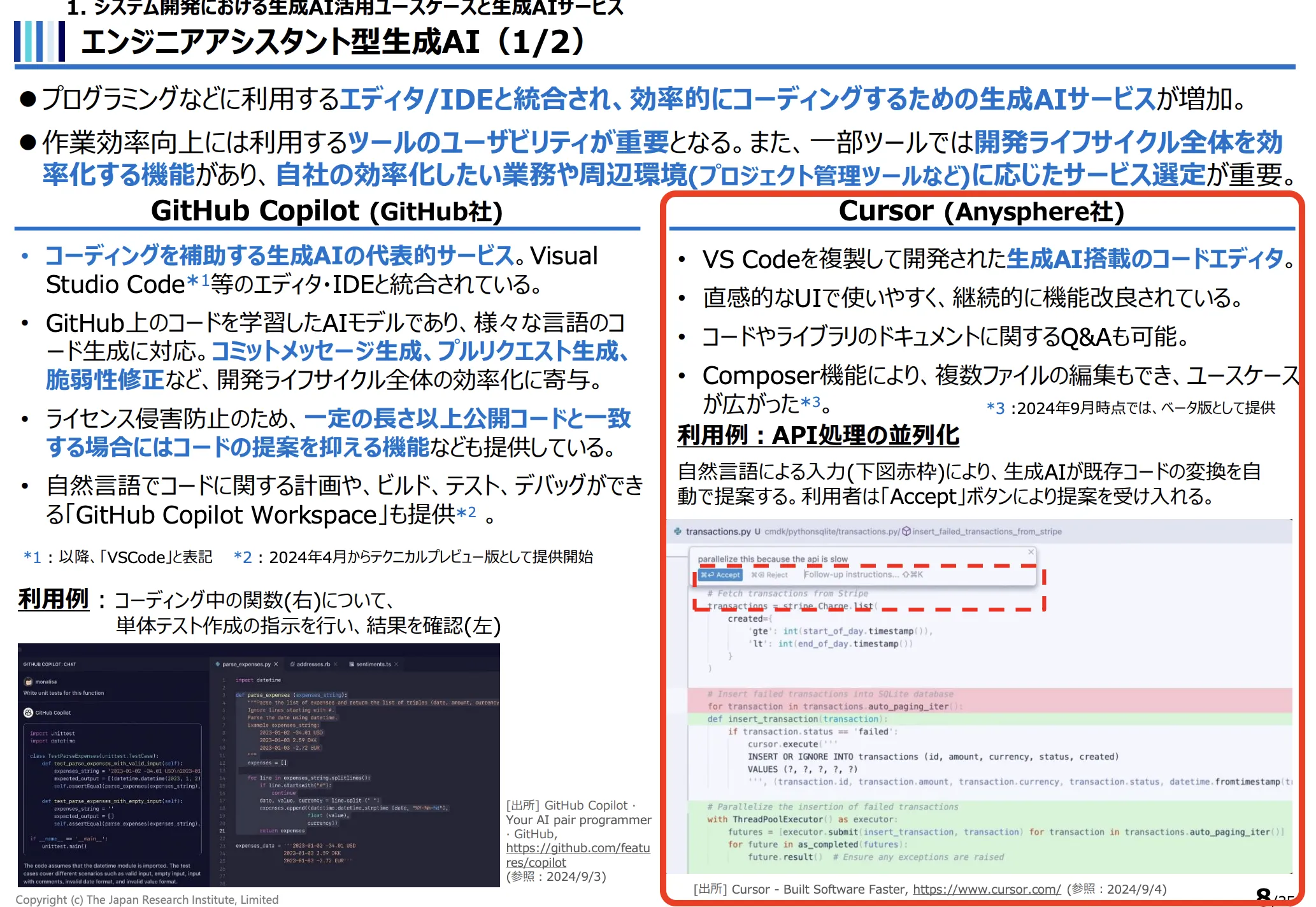 日本総研：生成AIを活用したシステム開発
の現状と展望