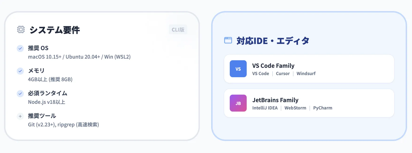 システム要件・対応IDE