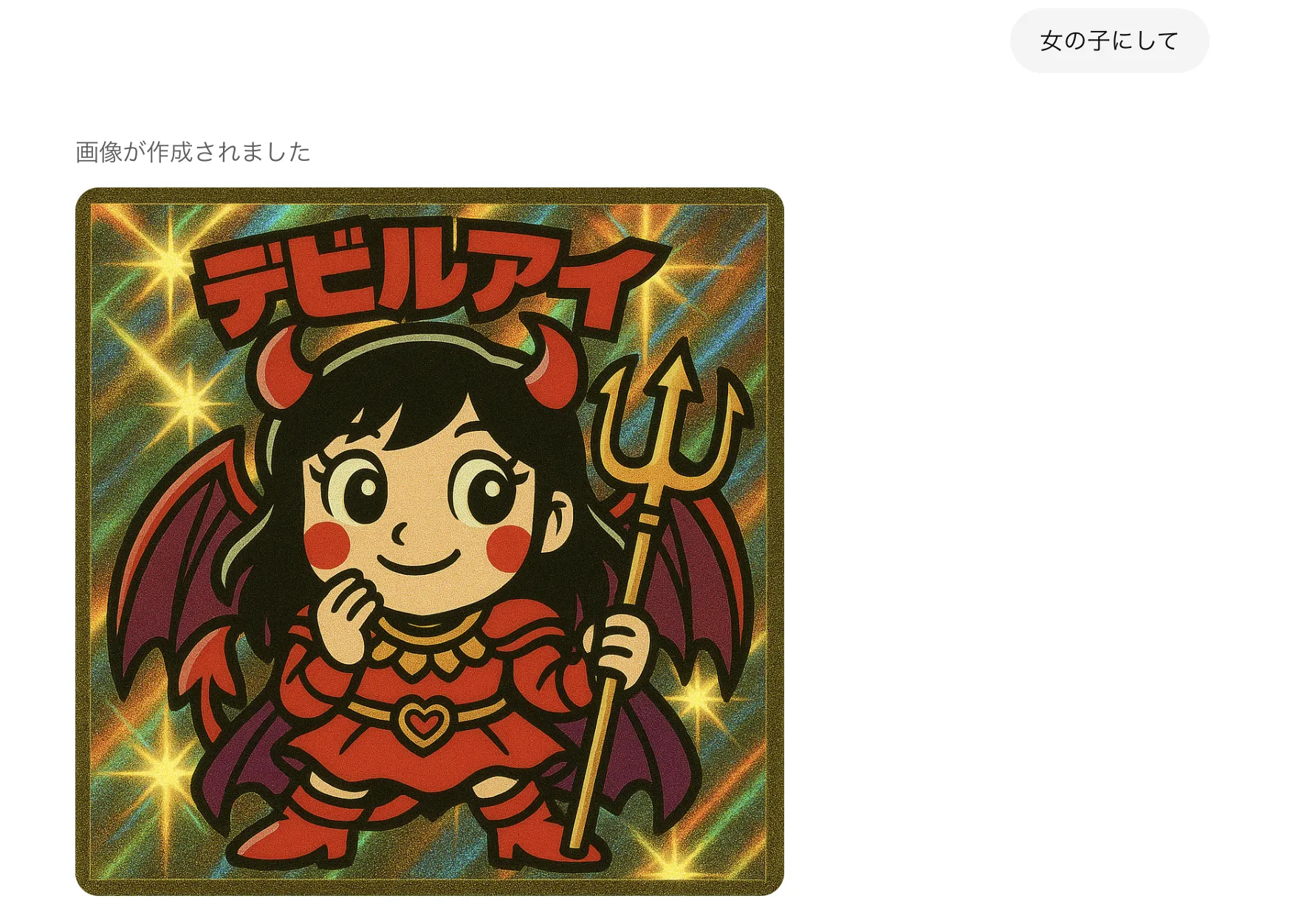 悪魔っぽい感じの女の子
