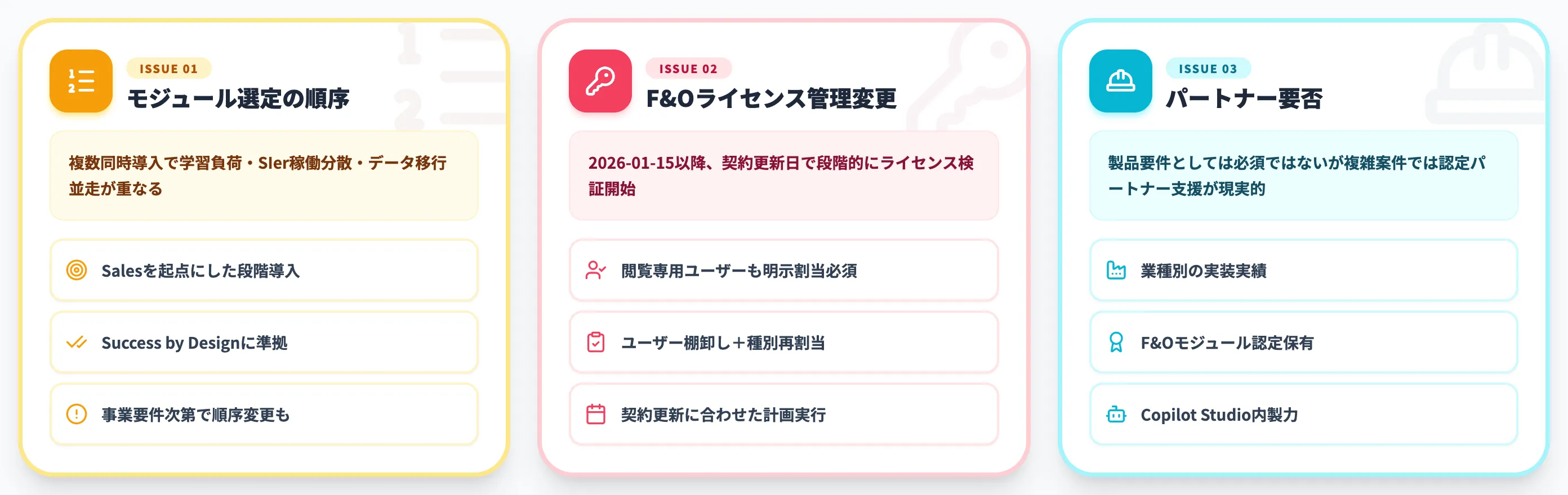 Dynamics 365選定で見落とされやすい3つの論点