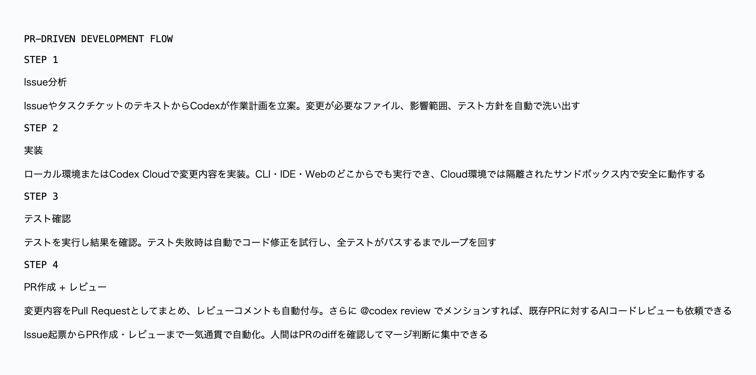 PR提案とレビュー