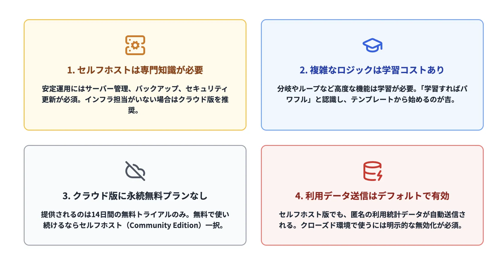 n8nを導入する際の注意点