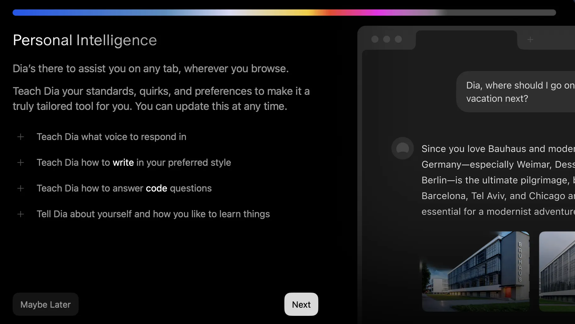 パーソナルAIの設定