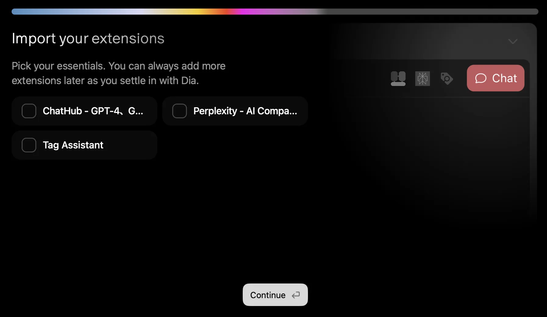 拡張機能のインポート