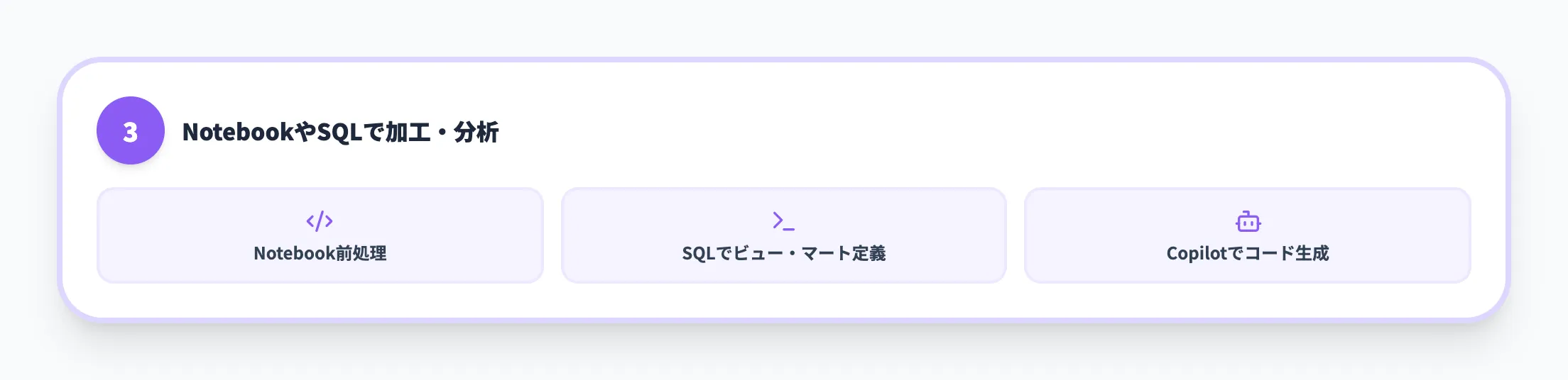 ステップ3 加工・分析