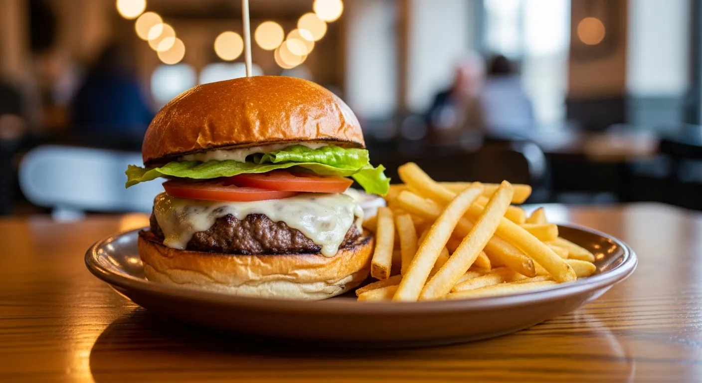 ハンバーガーとぽての画像