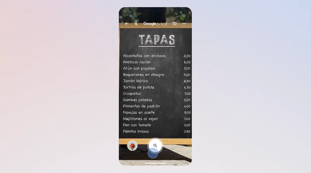 googleレンズと音声入力を活用した利用例