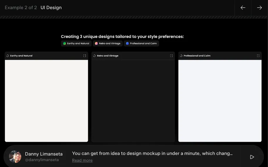 Grok Code FastによるUIデザイン生成の例