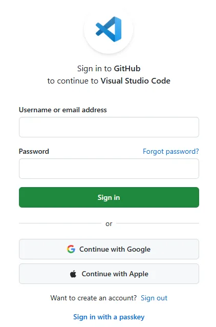 GitHubアカウントにサインイン