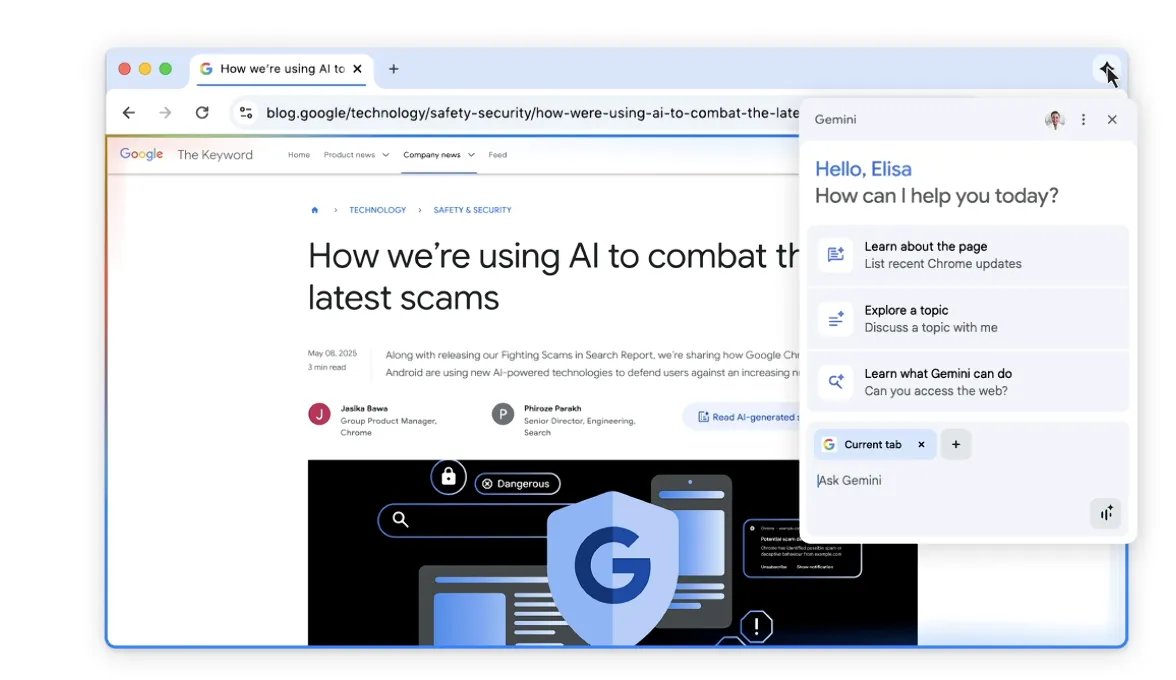 Geminiによるブラウジング体験の進化