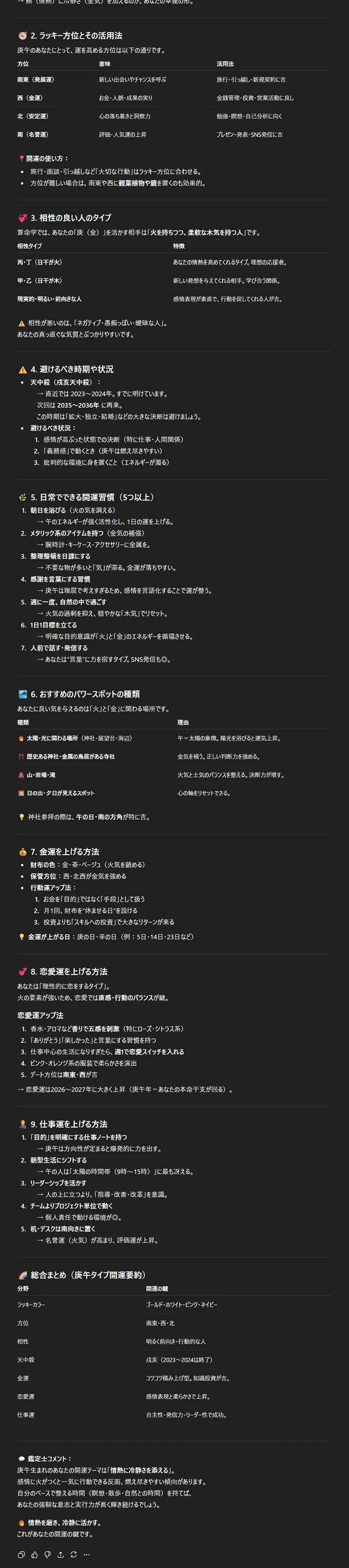 開運アドバイス