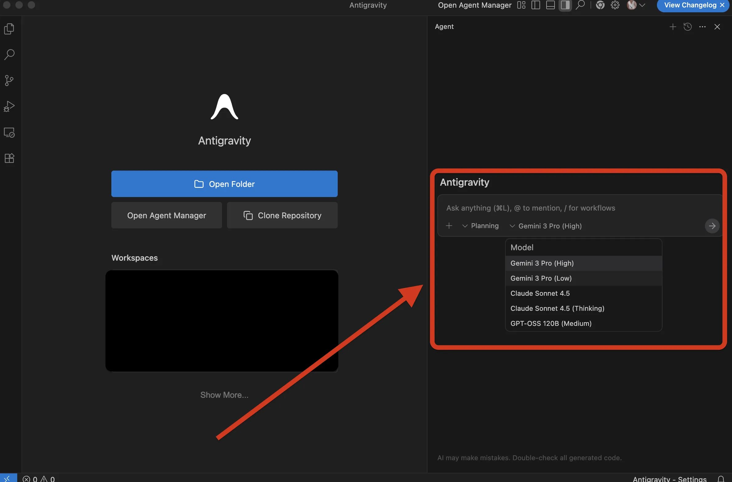 AIモデルの選択