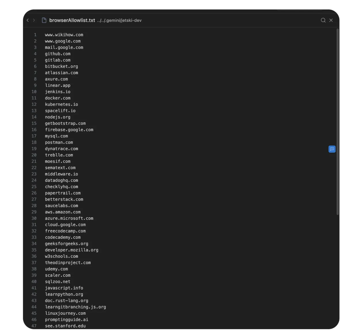 Allowlistのイメージ