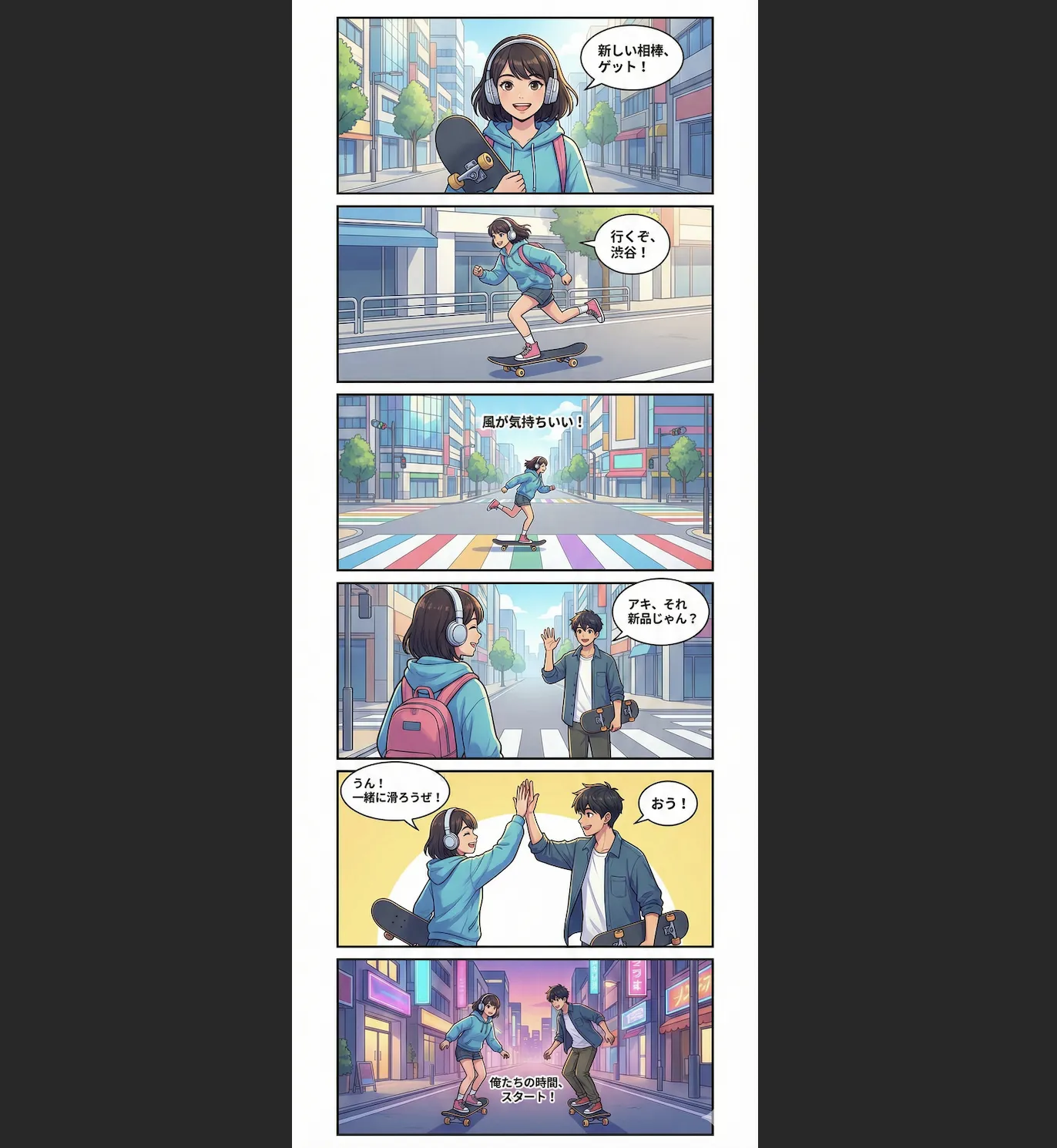 Webtoon風の生成画像