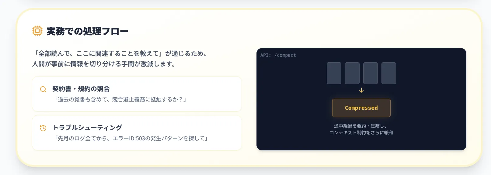 長文ドキュメント・ログ分析での使いどころ