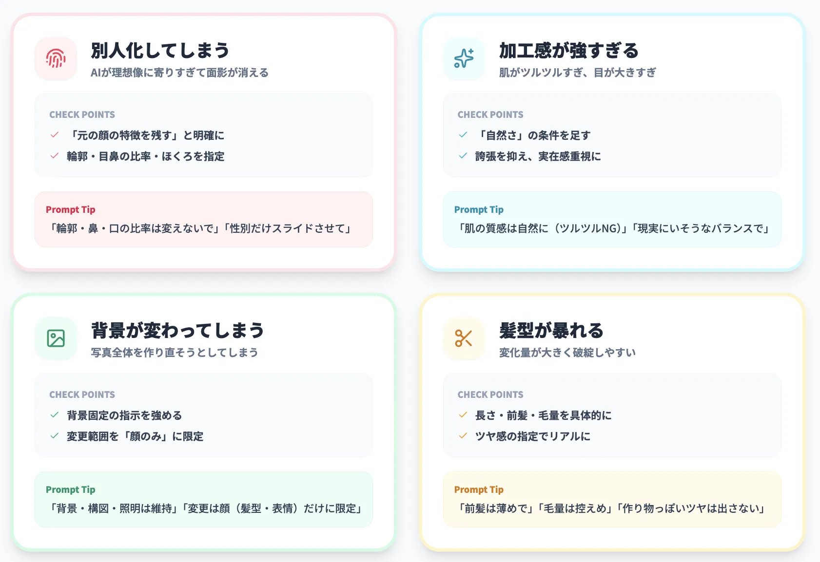 よくある失敗例と直し方のポイント