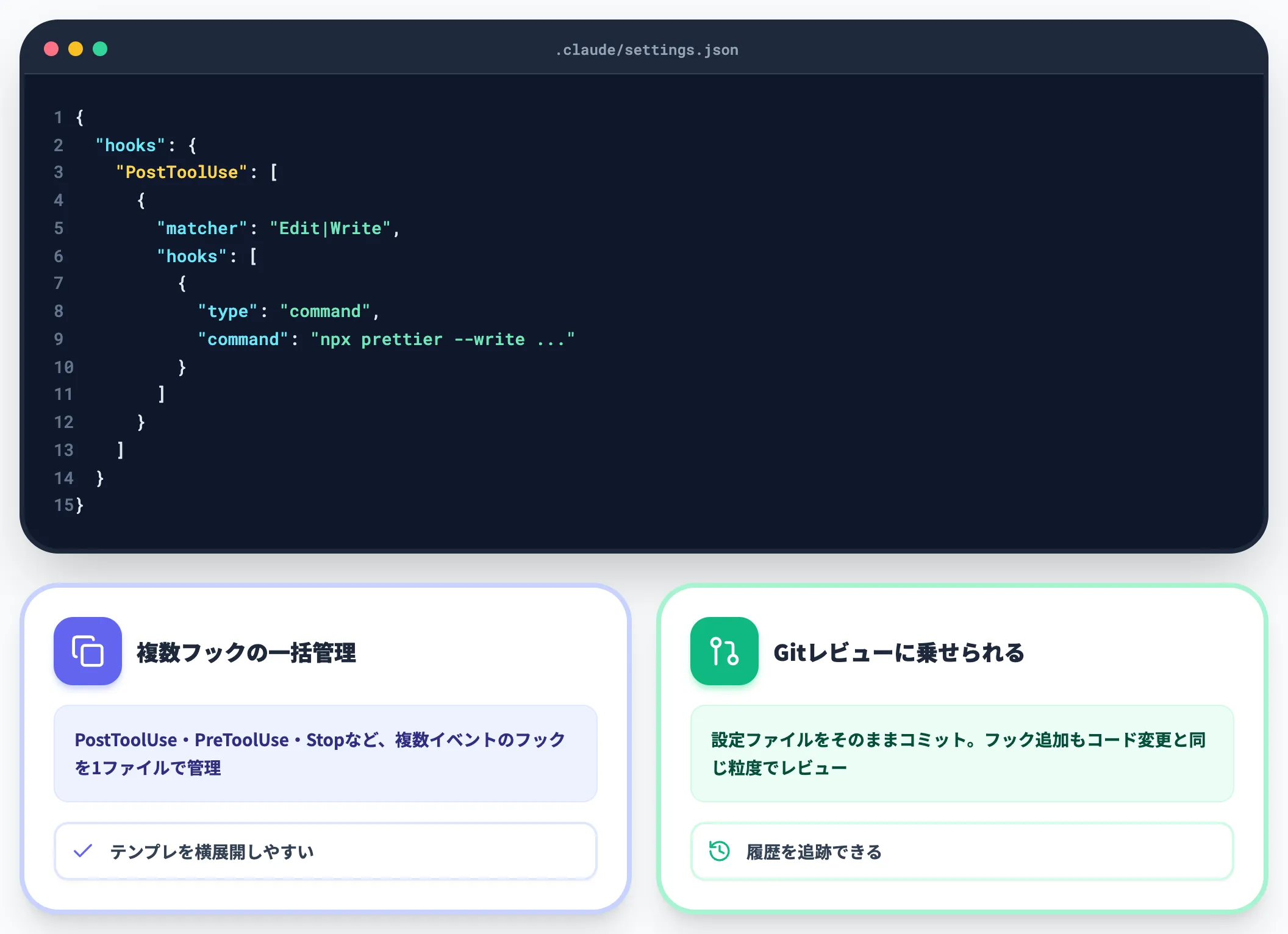 JSON設定ファイルの直接編集