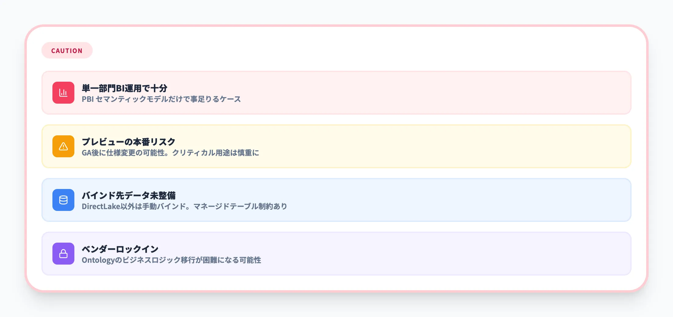向かない場面・注意点