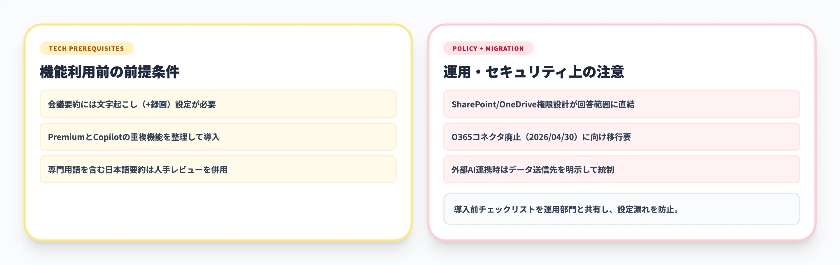 Microsoft Teams AI機能の注意点と制限