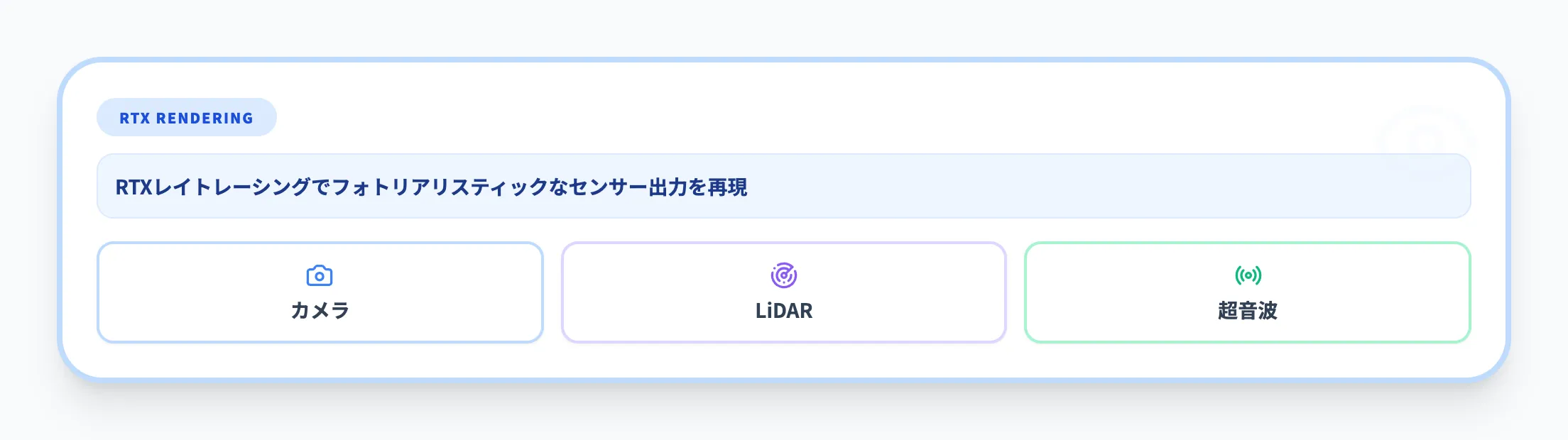 RTXレイトレーシングによるセンサーシミュレーション