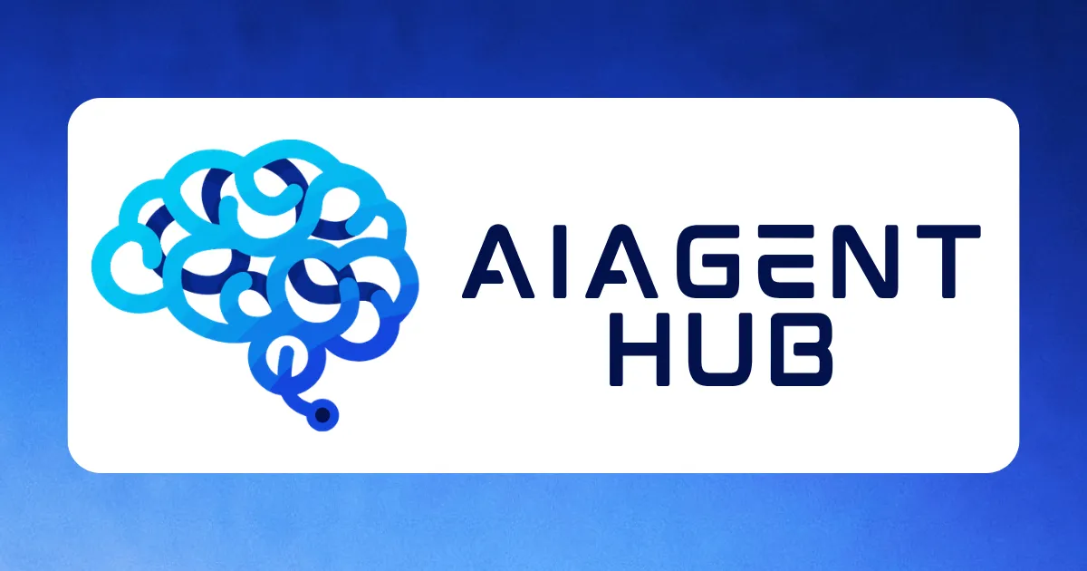AI Agent Hub サービスロゴ／OGビジュアル