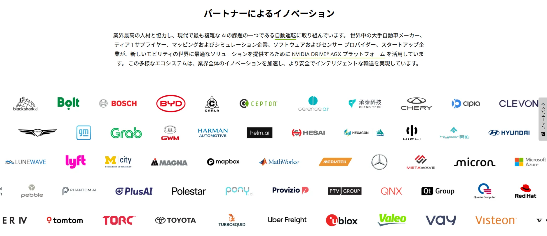 NVIDIA DRIVE パートナー