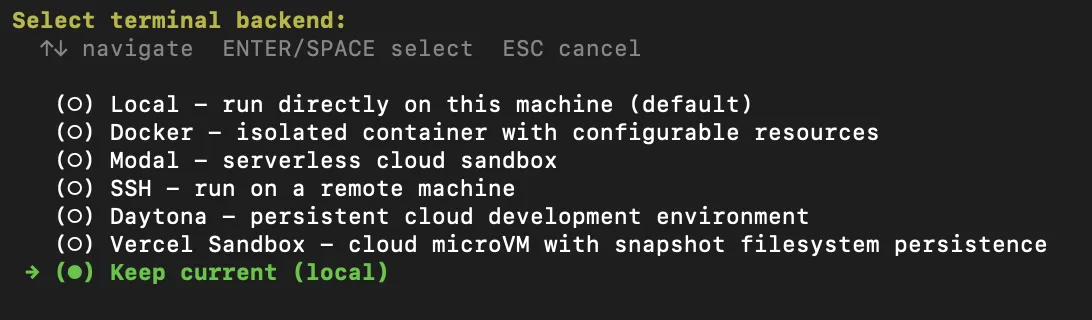 Terminal Backend