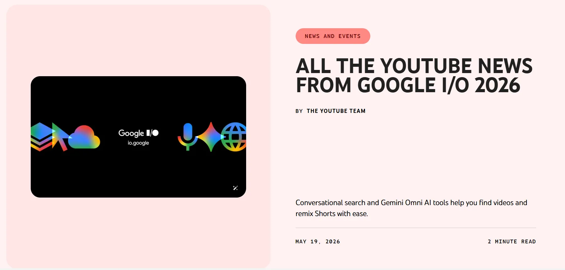 Google I/O 2026 キービジュアル