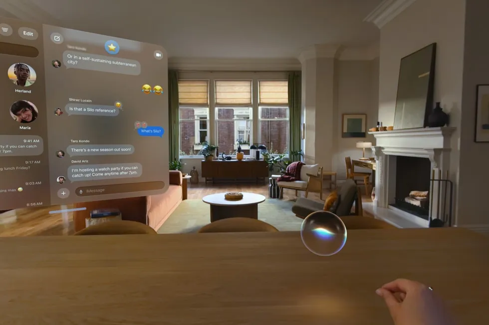 Apple Vision Pro 上の Siri AI
