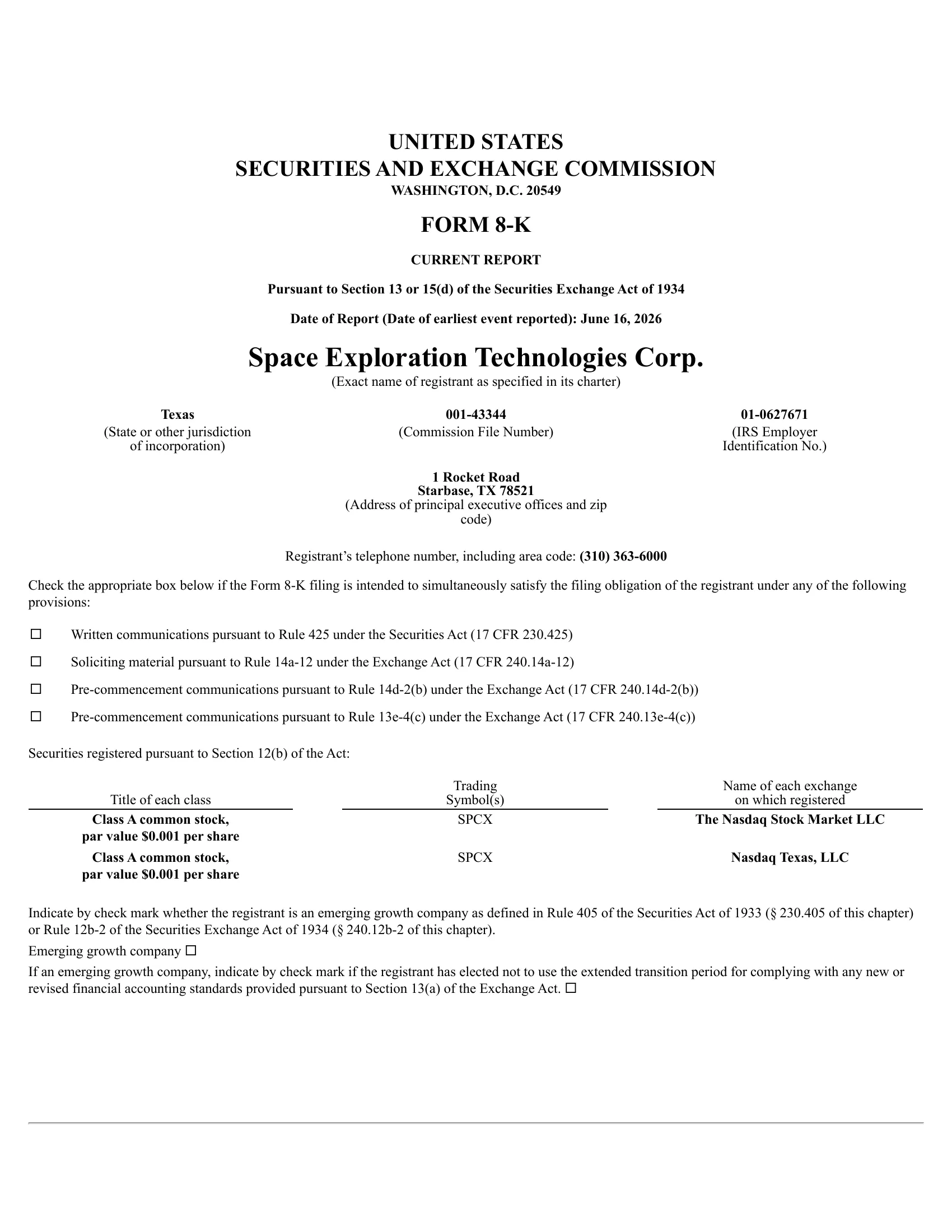 SpaceX 8-K Cursor買収公表