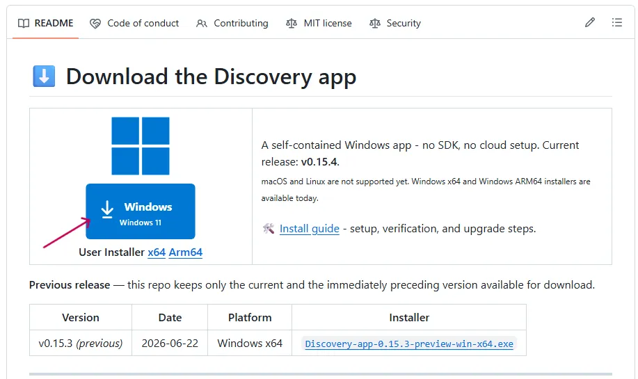 Discovery appのダウンロード