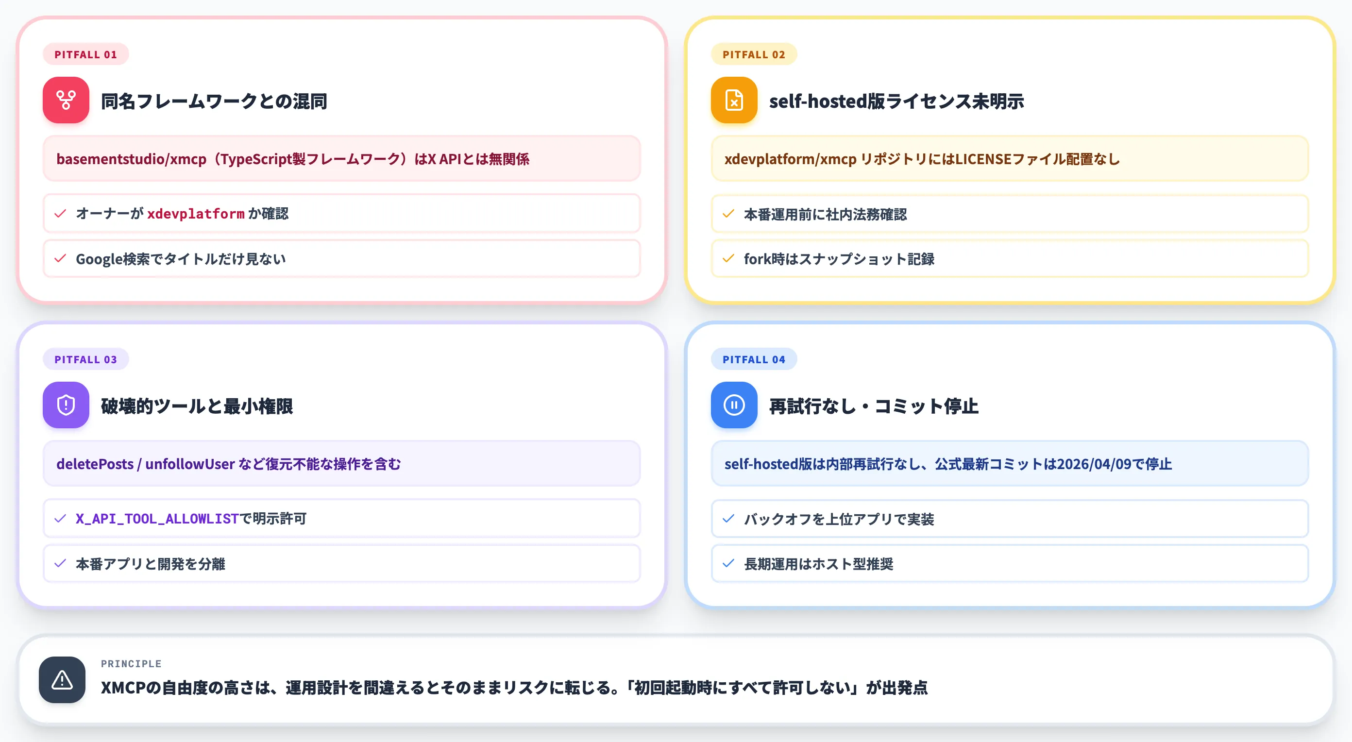 X MCP導入時の注意点と落とし穴