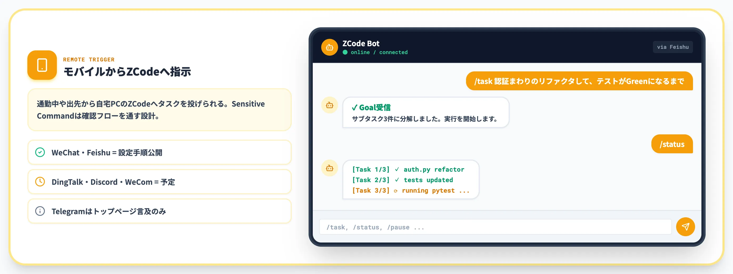 Bot Channelで遠隔起動する