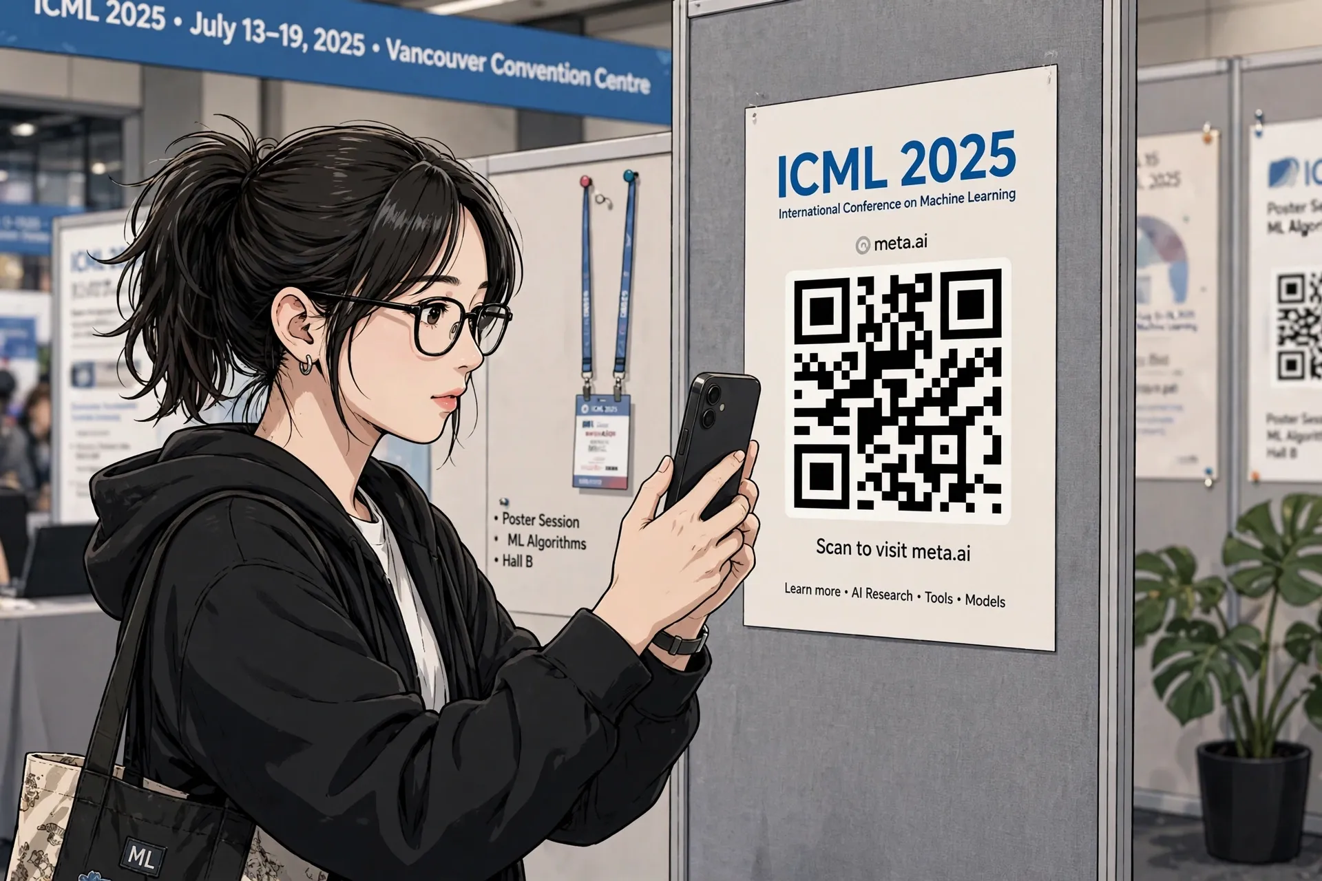 Muse ImageがQRコード生成とマンファ調シーンを組み合わせた作例