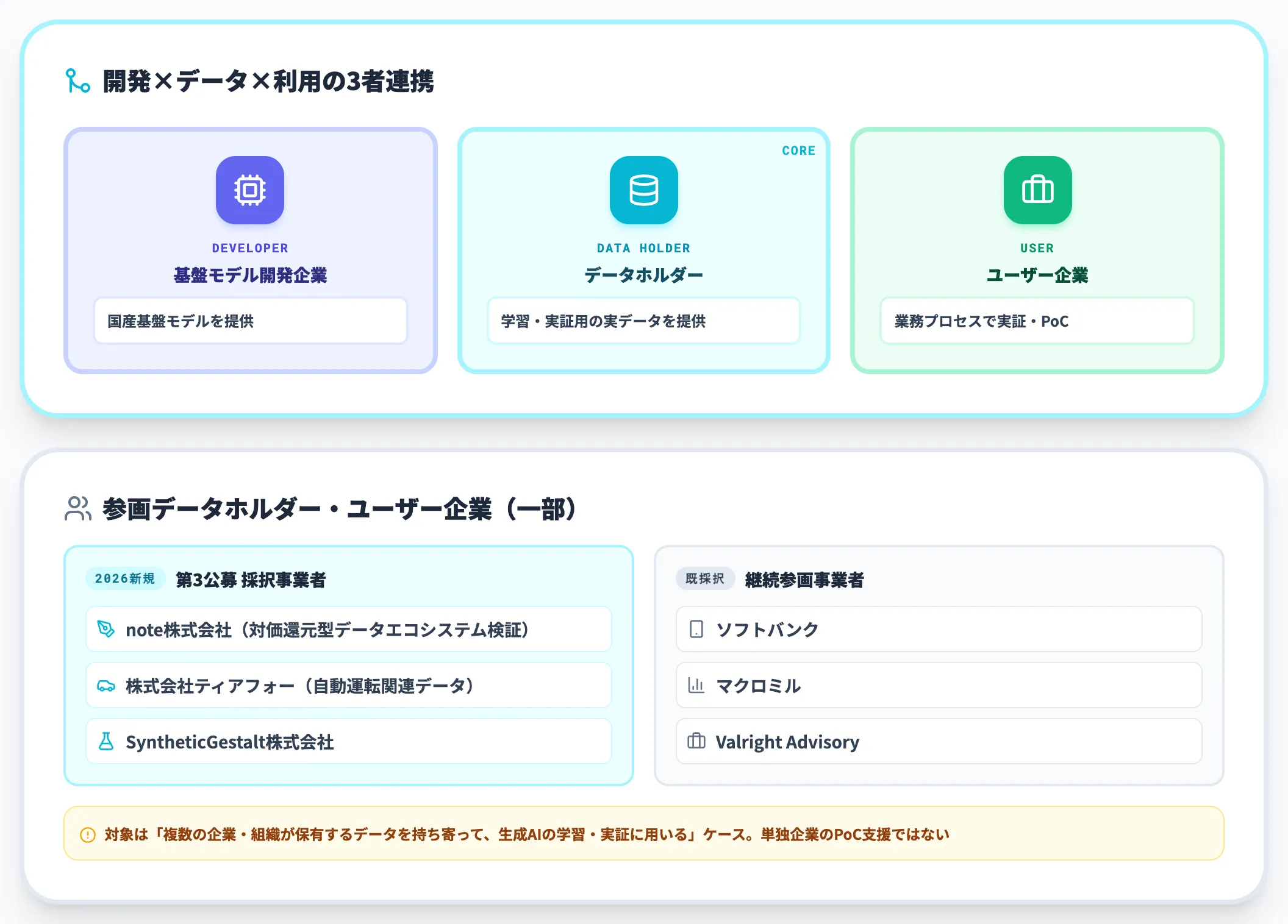 データ生成AI利活用実証事業の構造