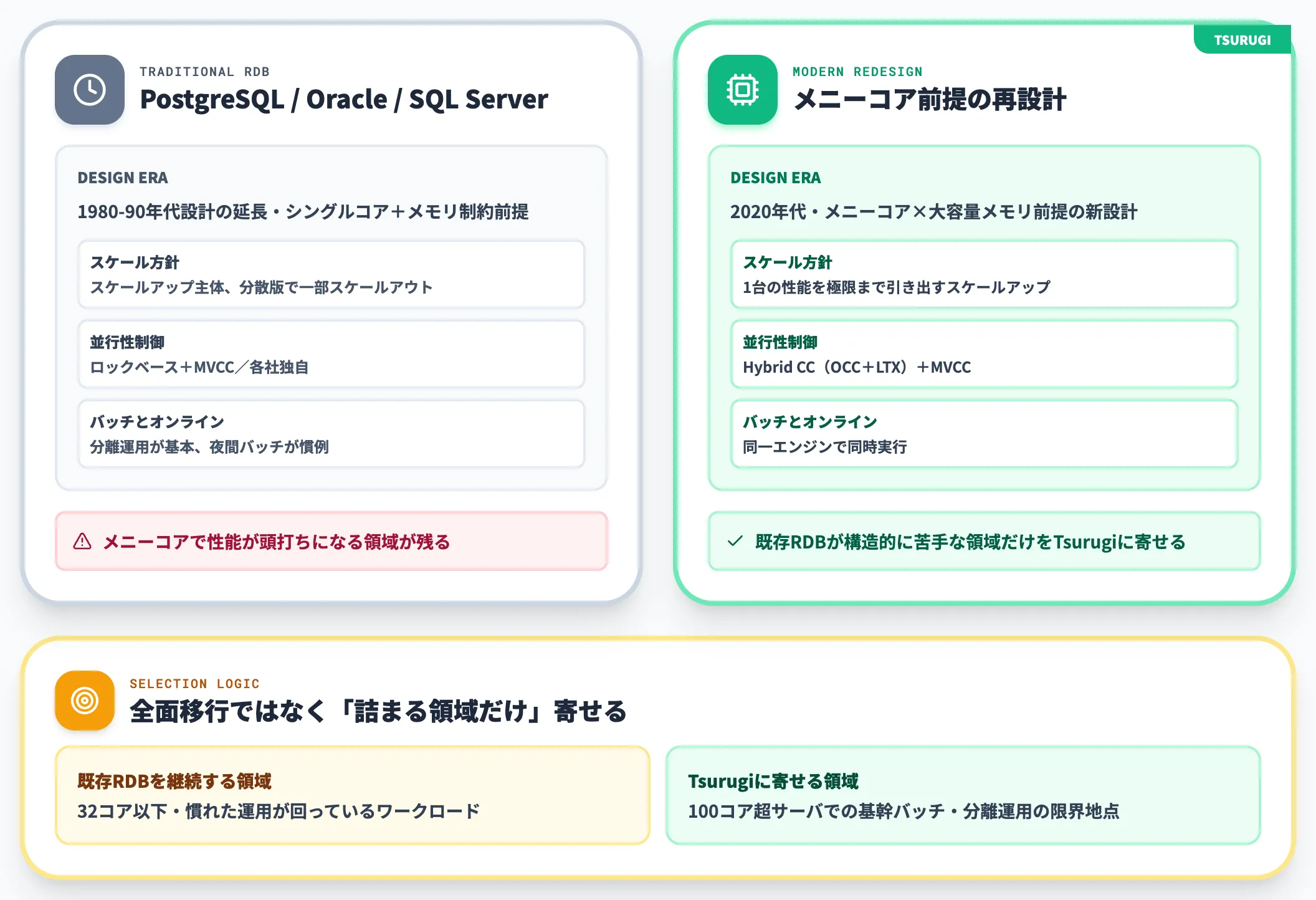 PostgreSQL・Oracle系との違い