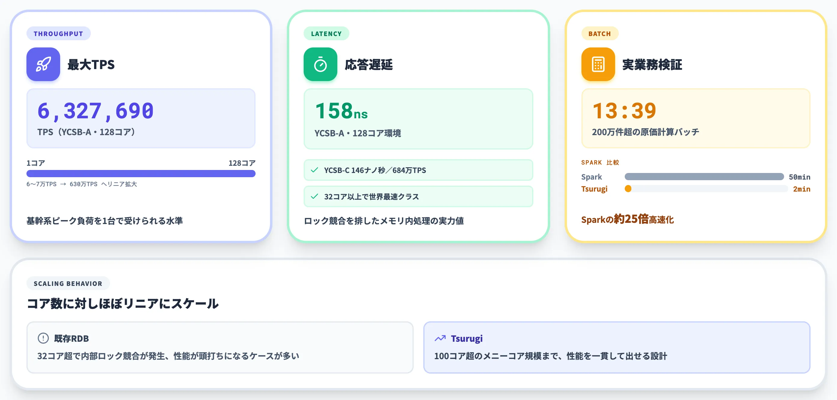Tsurugiの性能実測とベンチマーク