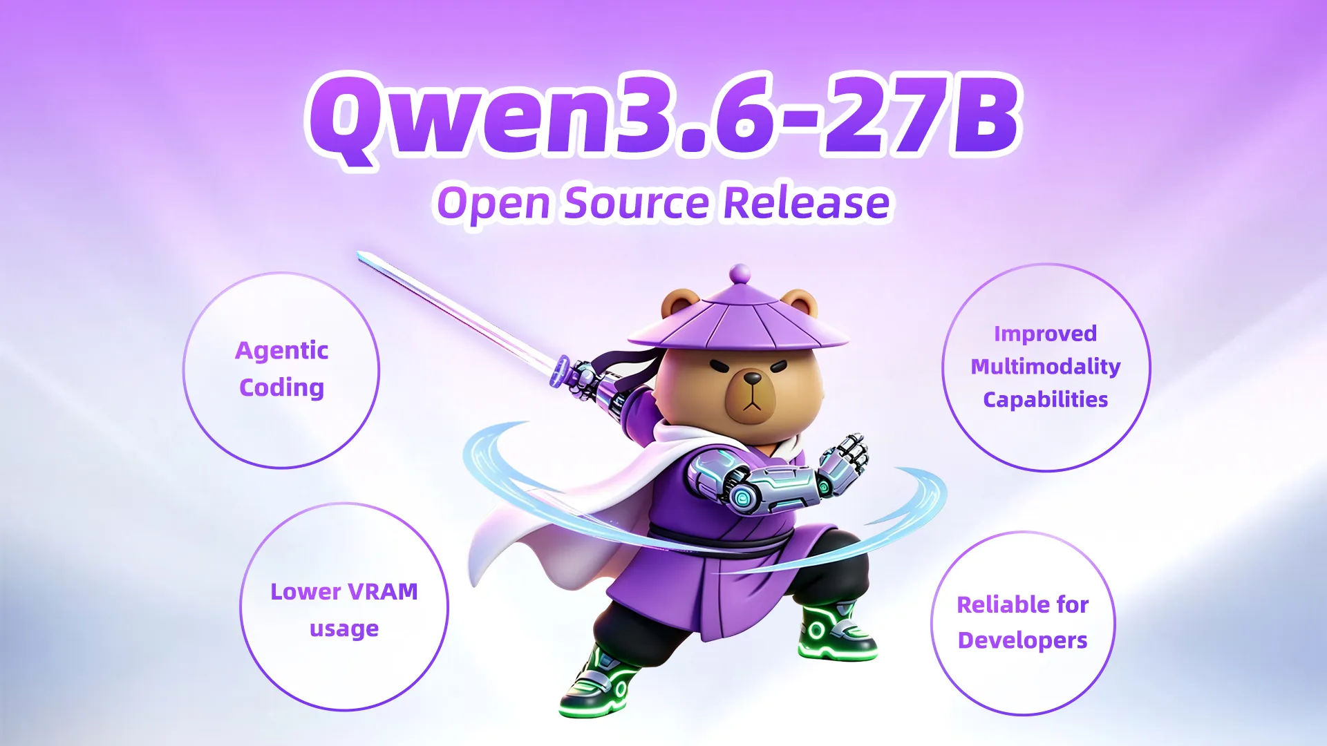 Qwen3.6-27B 公式バナー