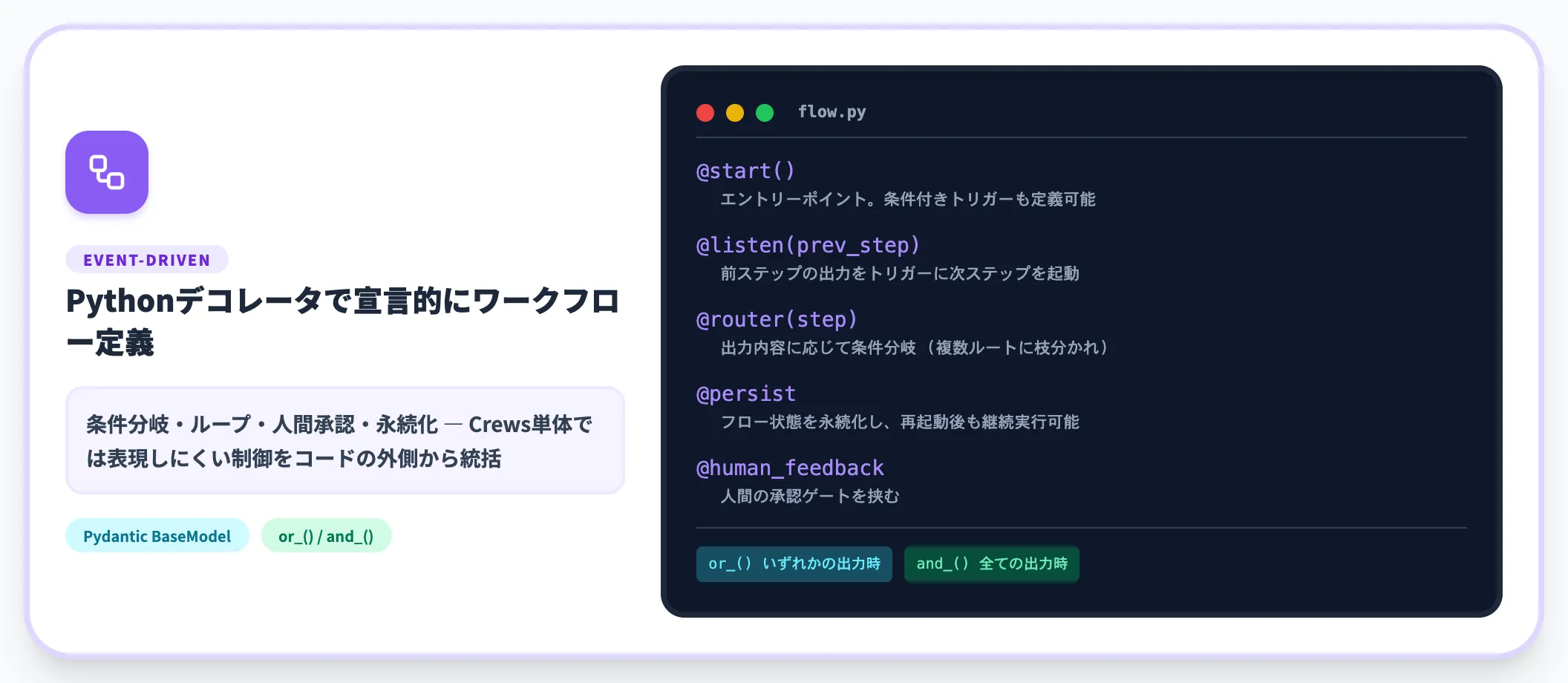Flows イベント駆動でワークフロー制御
