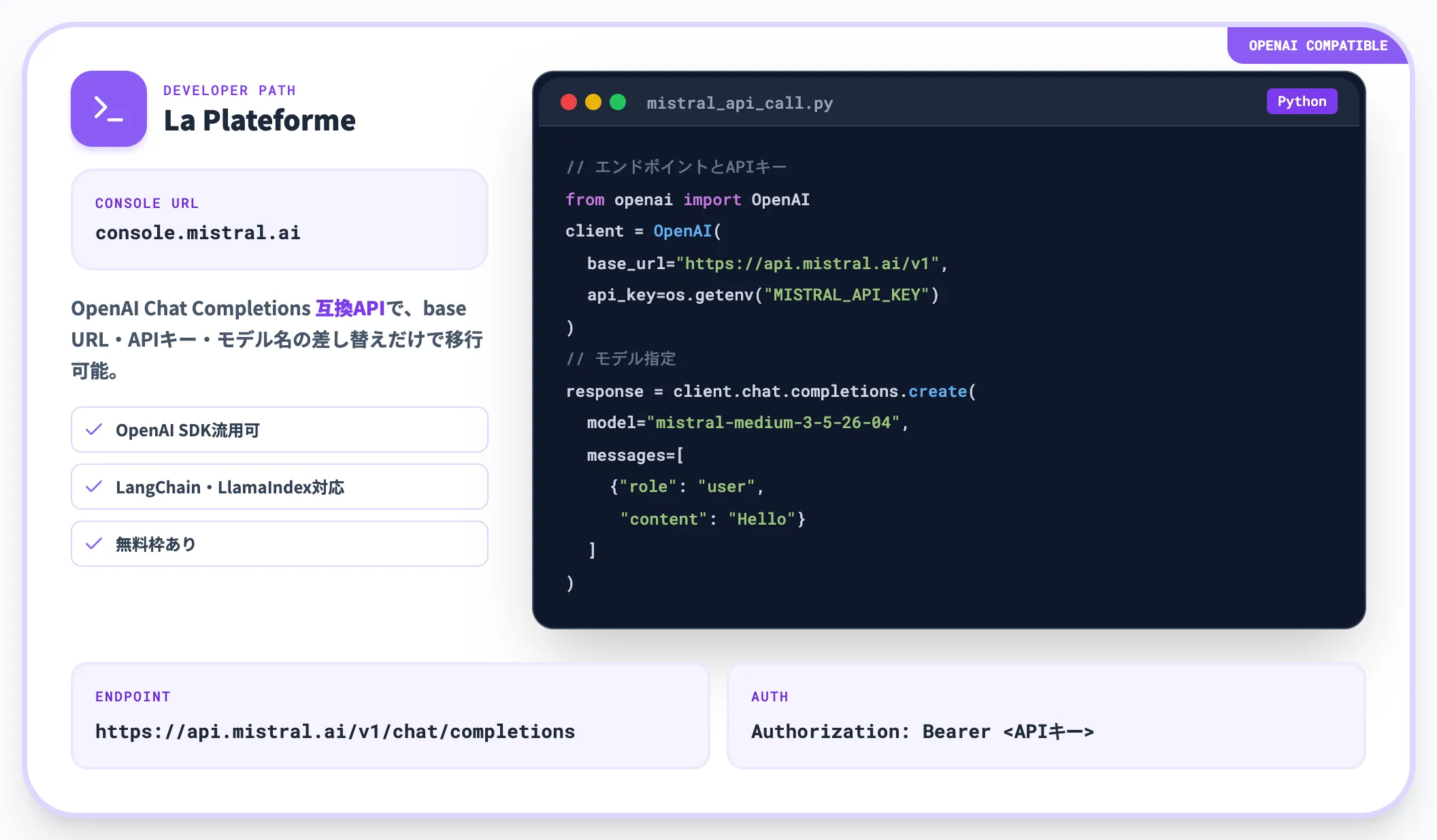 API開発者はLa Plateforme
