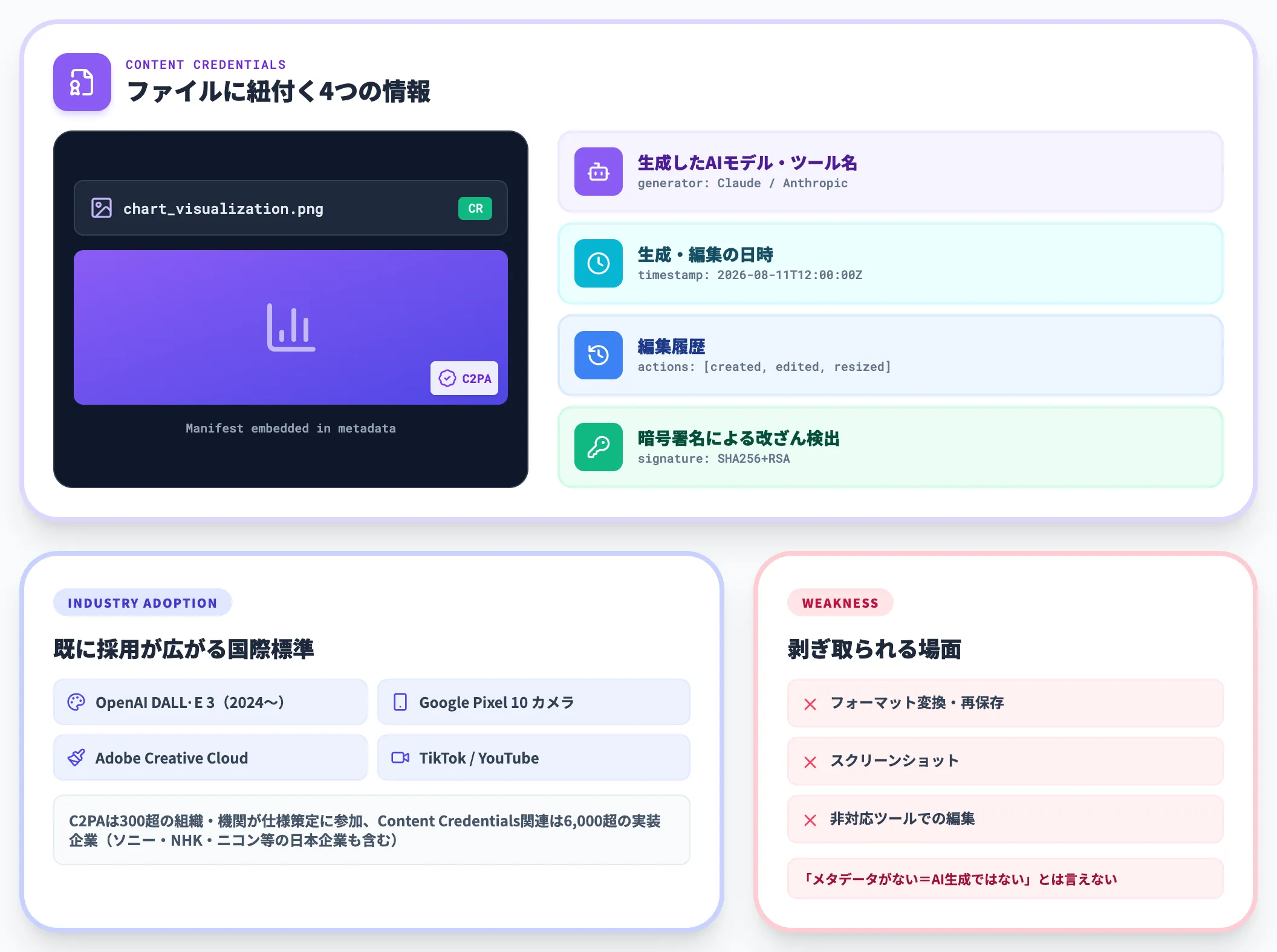 画像C2PAの署名メタデータ