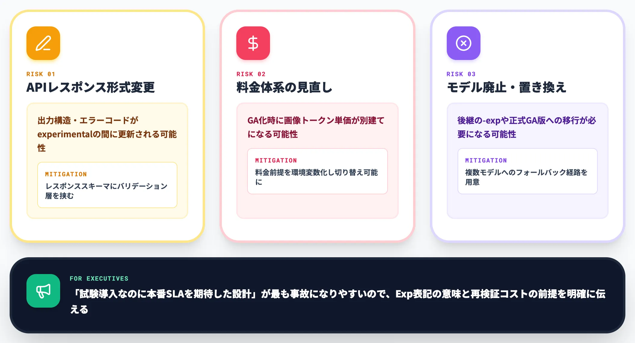 Exp実験版の本番投入リスク