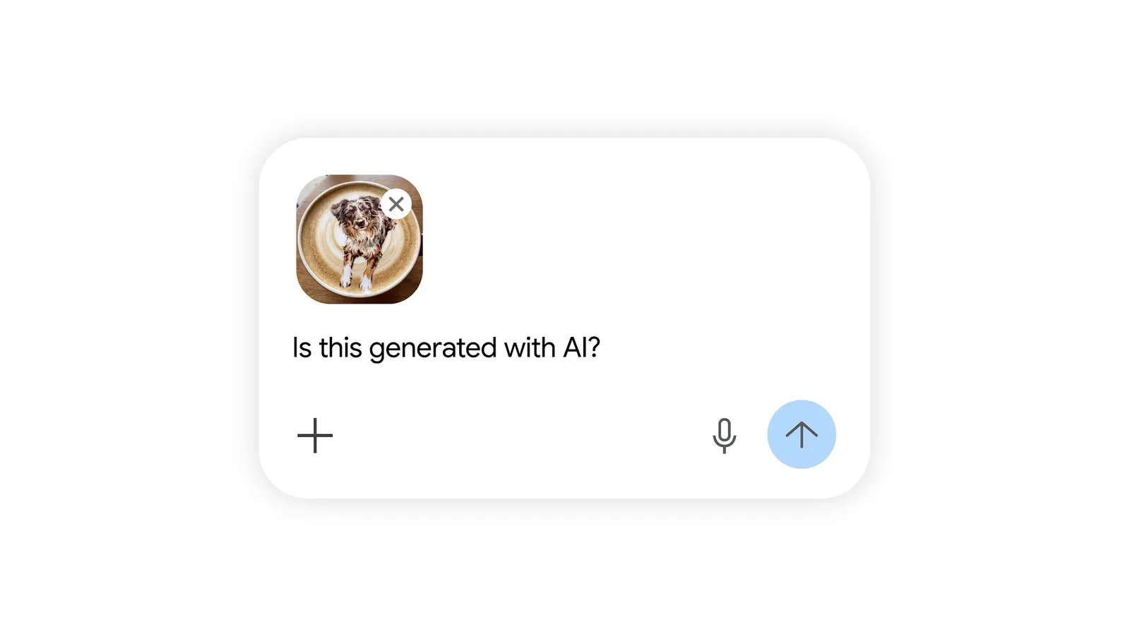 Google SearchとChromeの「Is this generated with AI?」チャット入力モック