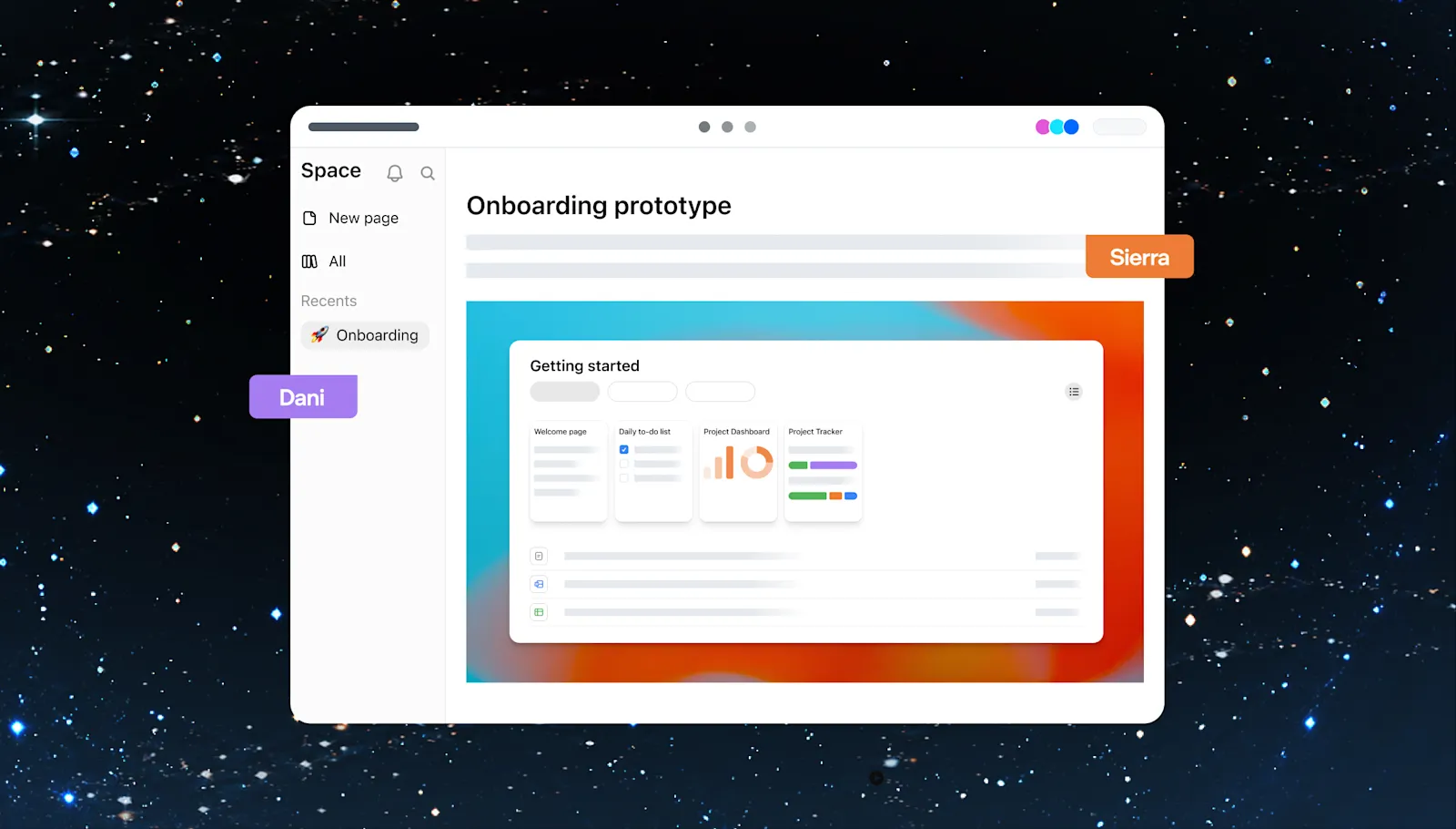 ChatGPT Space上でチームがLiving Pagesを同時編集する様子