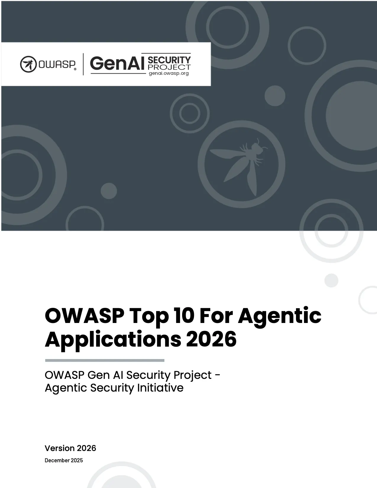 OWASP Top 10 for Agentic Applications 2026 公式表紙