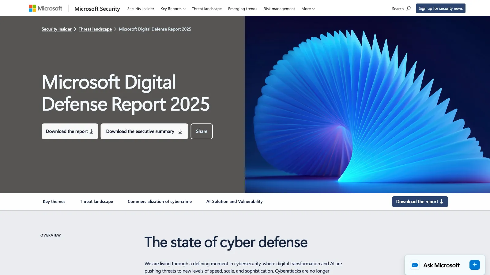 Microsoft Digital Defense Report 2025