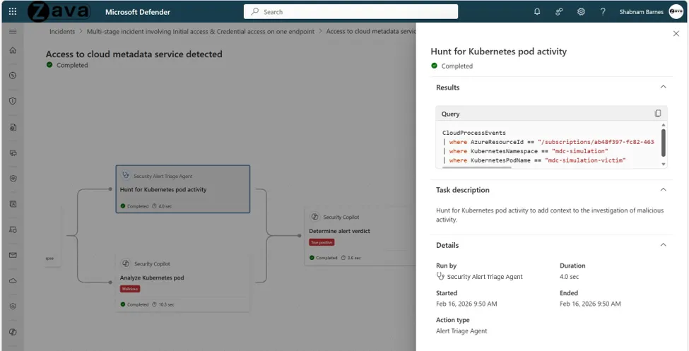 Microsoft Security Alert Triage AgentによるアラートUI