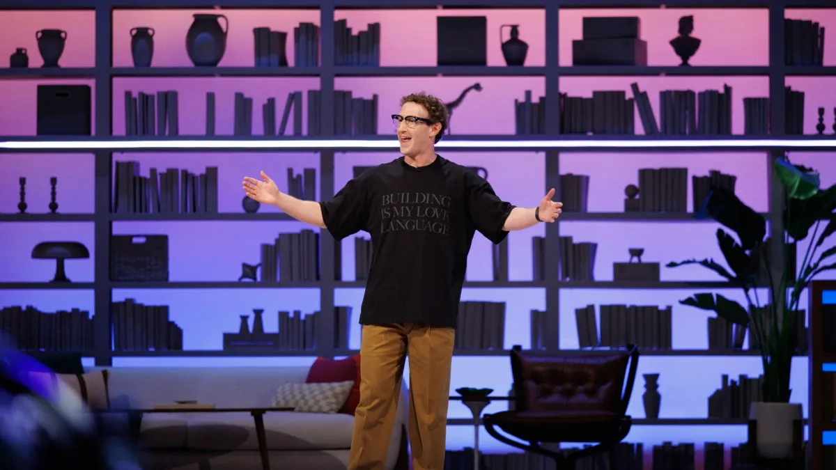 Meta Connect 2026基調講演でMetaスマートグラスを着けて登壇するMark Zuckerberg氏