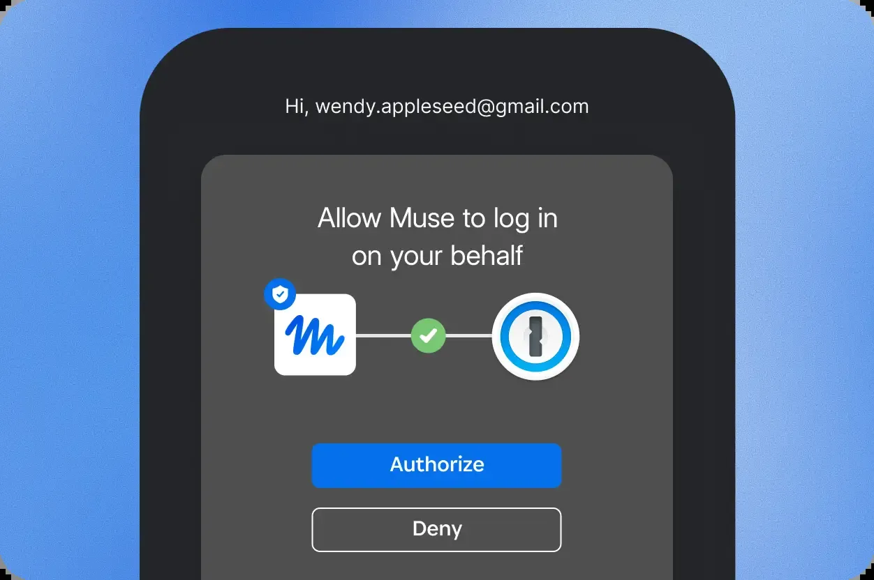 1Password for Agents ユーザー承認画面