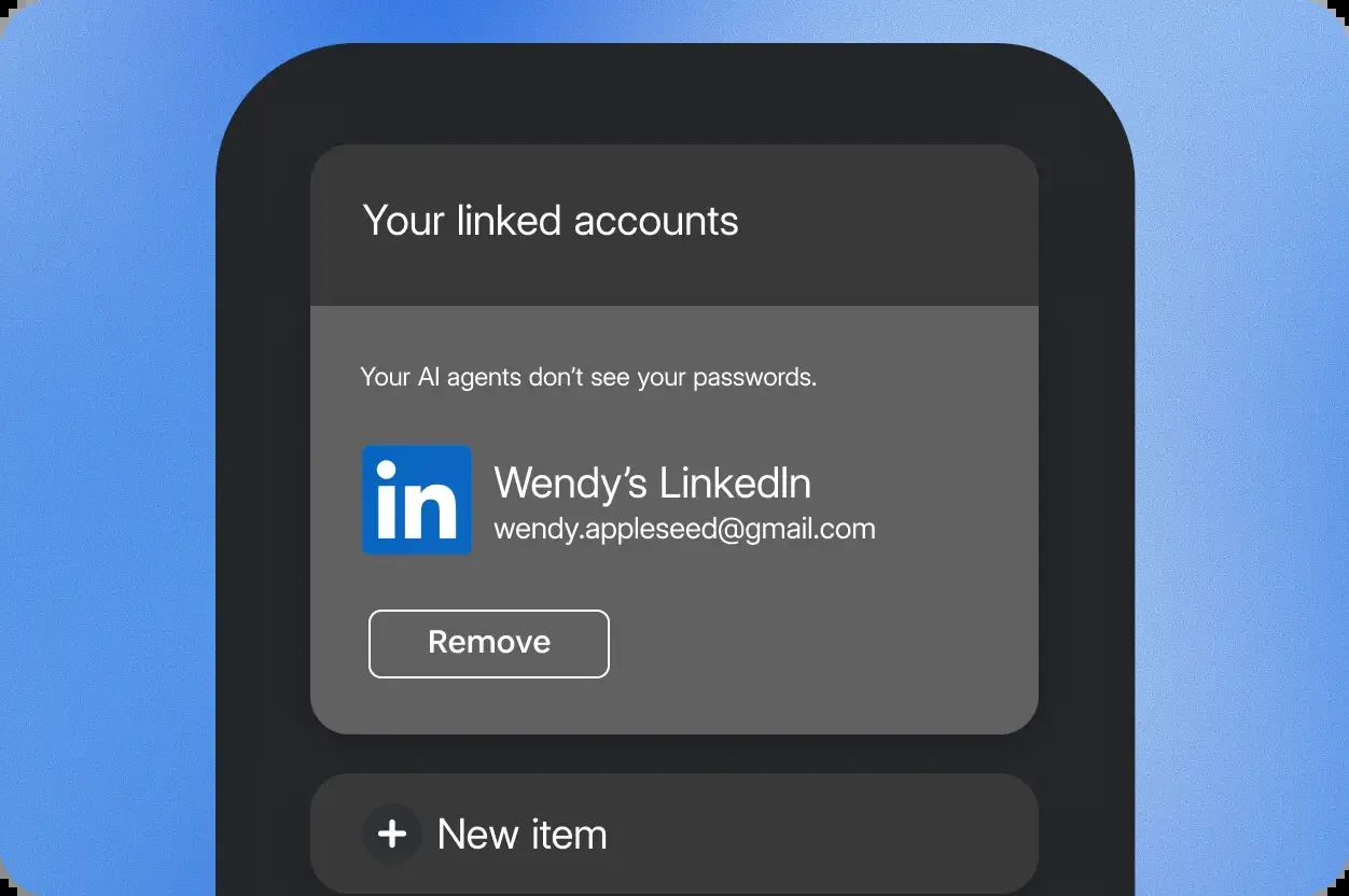 1Password for Agents 連携アカウント管理画面